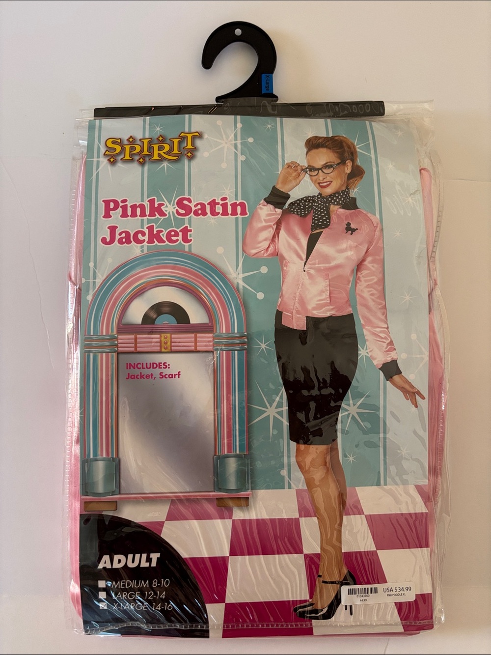 Spirit Pink Satin Jacket Costume - Women's Retro Bomber